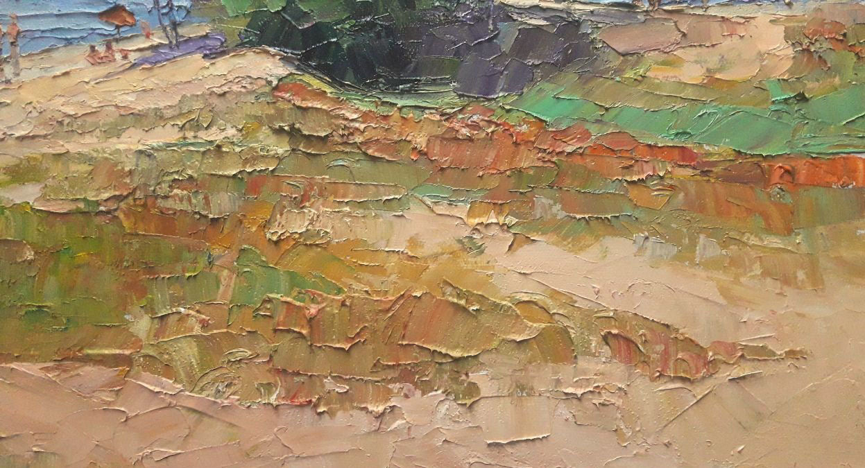 oil painting Dnieper beach Serdyuk Boris Petrovich