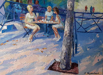 Oil painting Cafe Rafinad Serdyuk Boris Petrovich