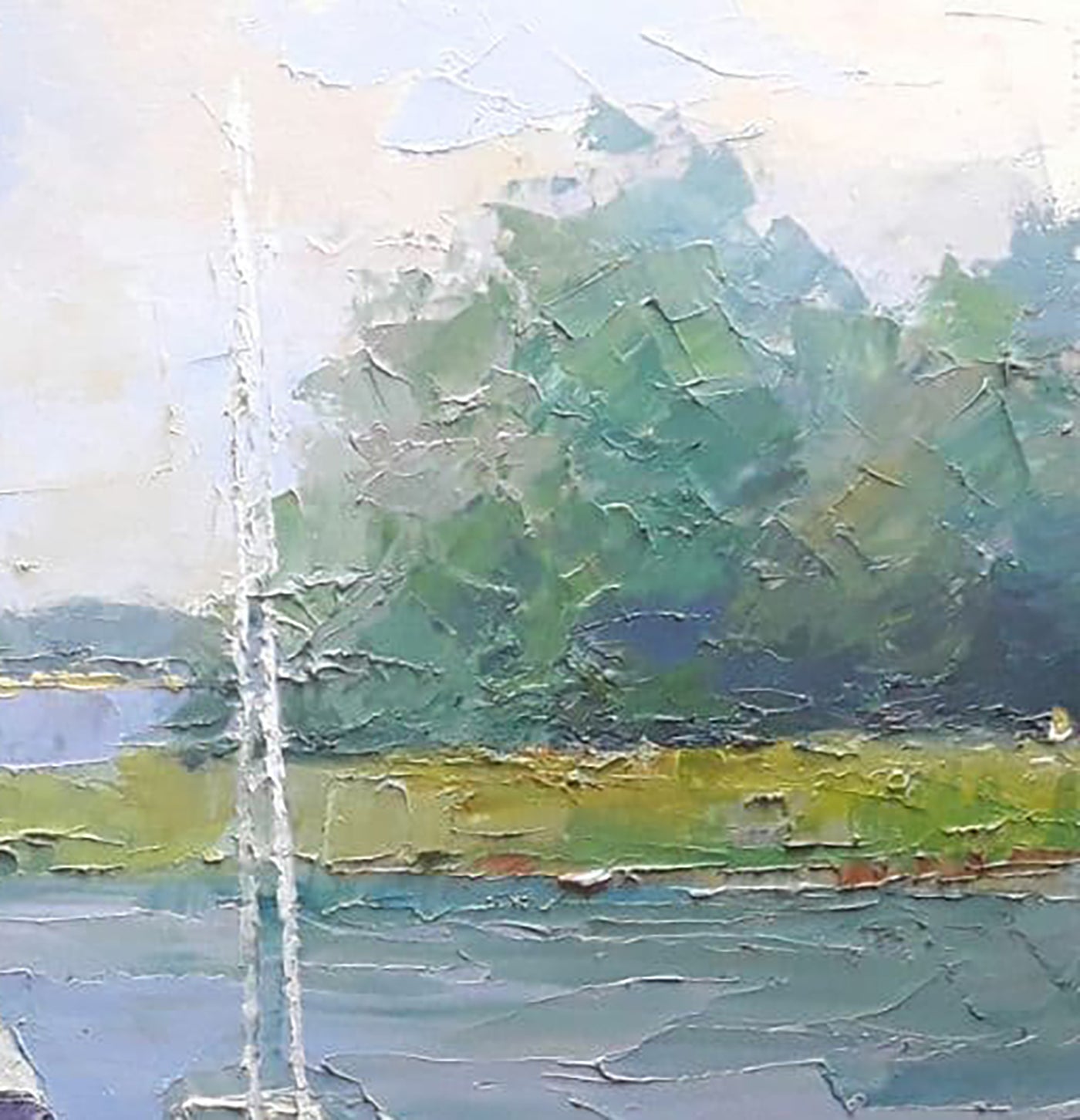 Oil painting Boats on the Dnieper Serdyuk Boris Petrovich №SERB 703