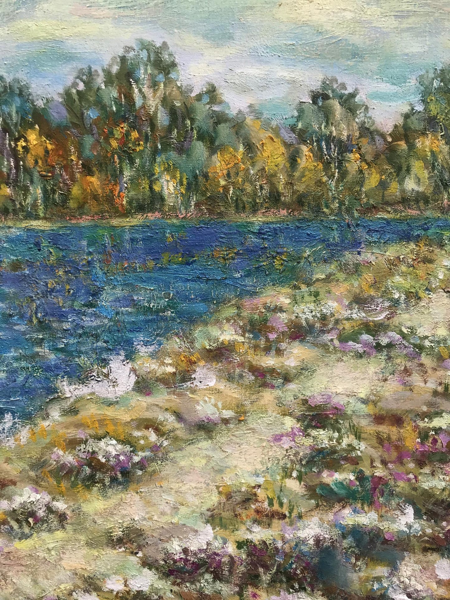 oil summer river