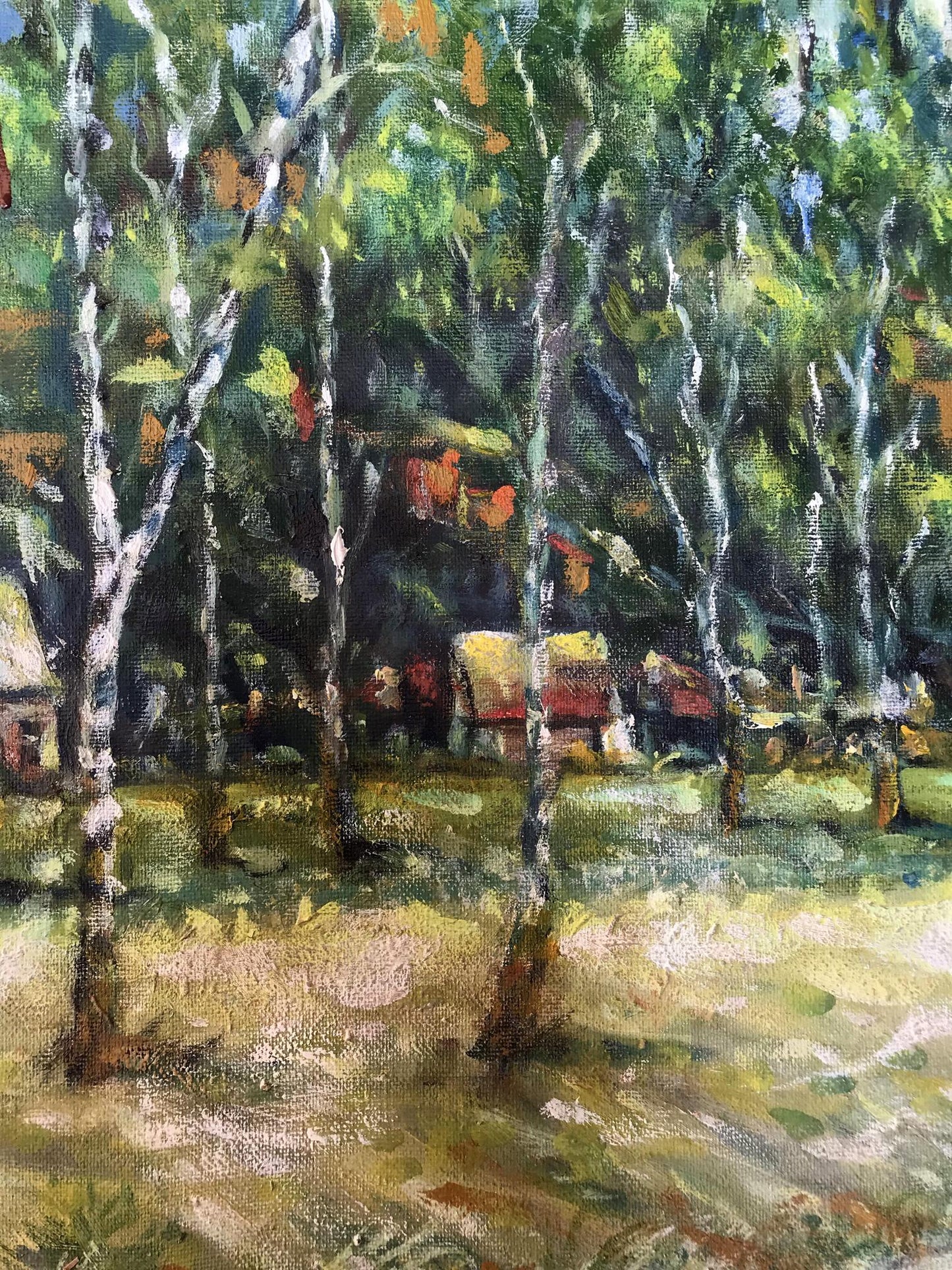 Ivan Leontyevich Shapoval's oil painting captures the essence of Sumy's birch trees