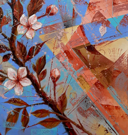 Sergey Voichenko's interpretation of a "Spring Tree" in oil