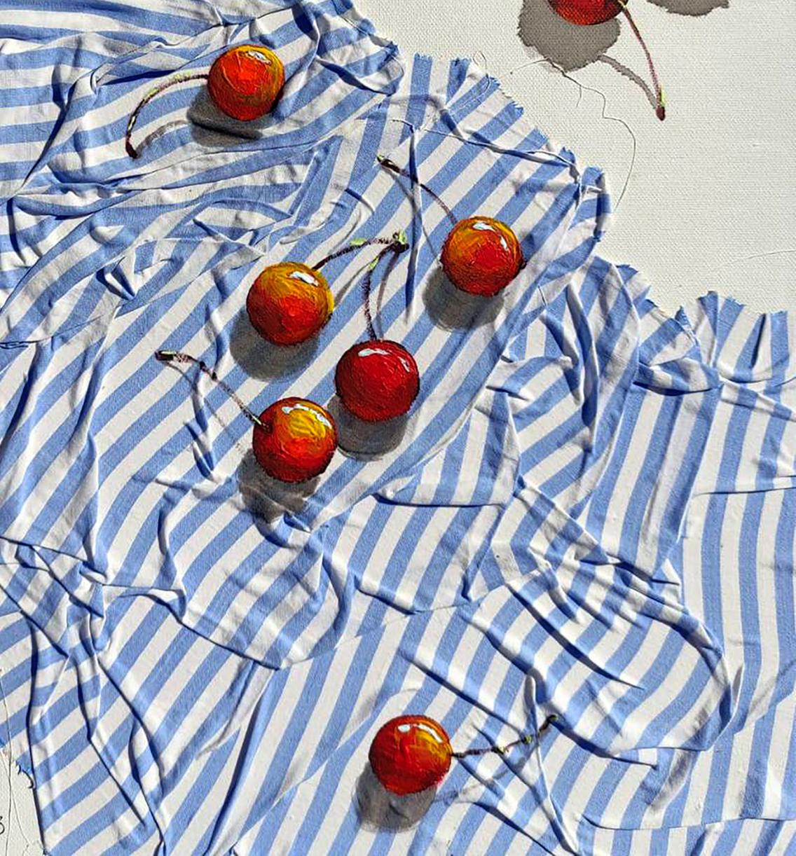 Acrylic painting Cherries Elena Klimenko