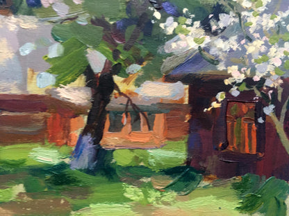 Oil painting Carpathian spring Batrakov Vladimir Grigorievich