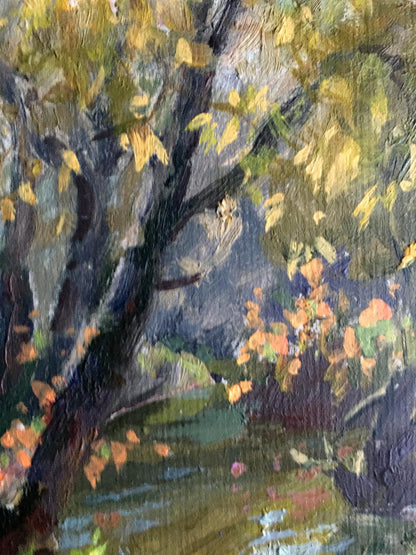 Oil painting Autumn motive Batrakov Vladimir Grigorievich