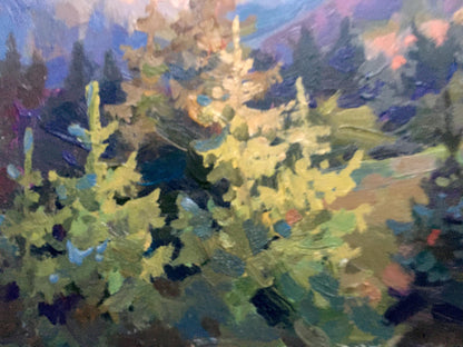 Oil painting Morning in the mountains Batrakov Vladimir Grigorievich