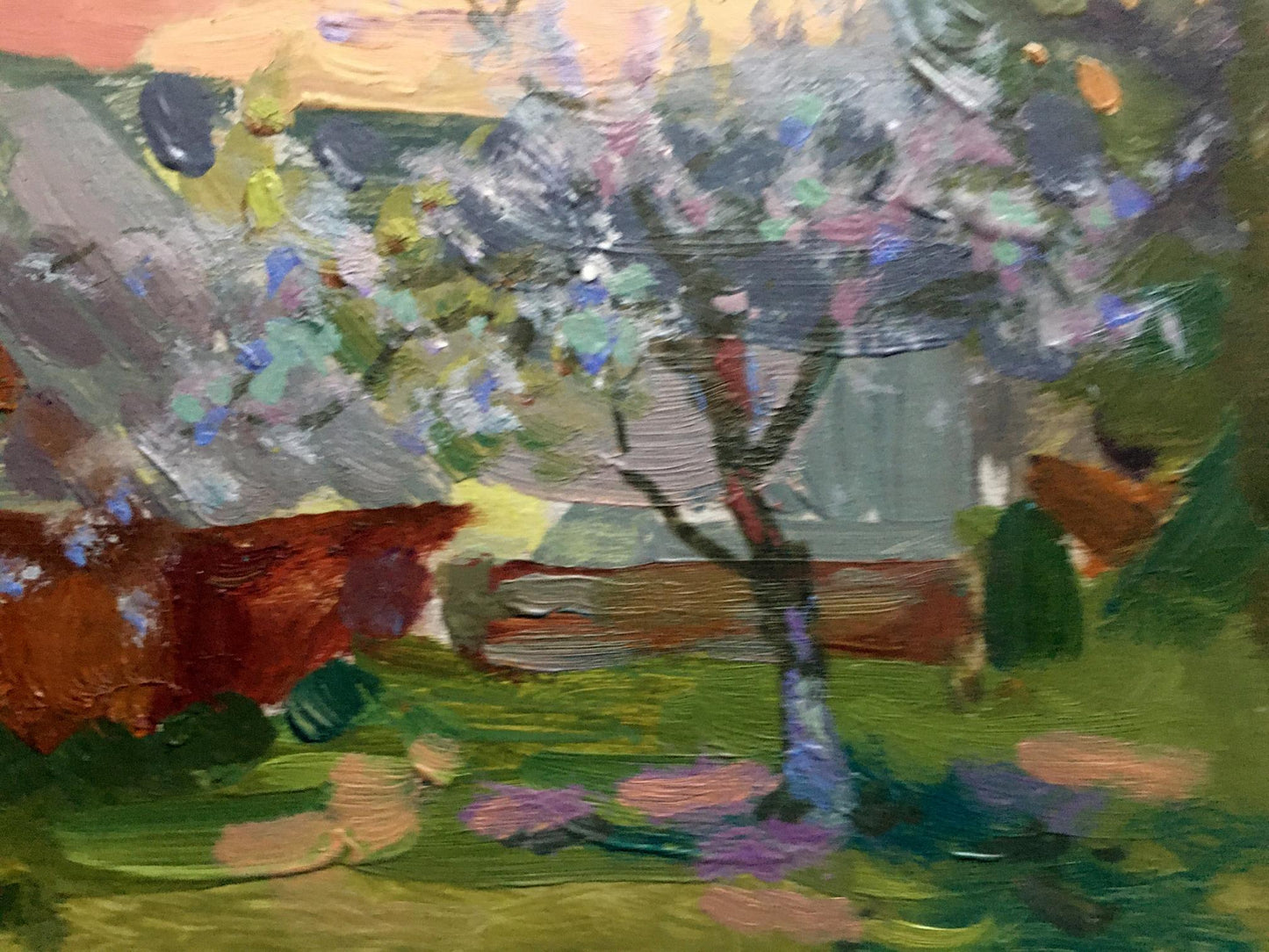 Oil painting Spring evening Batrakov Vladimir Grigorievich