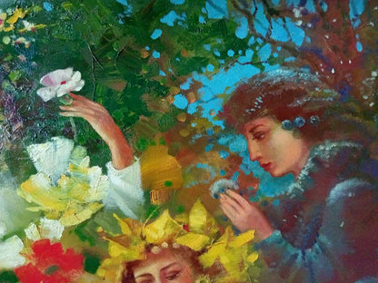 Oil painting Seasons Anatoly Borisovich Tarabanov