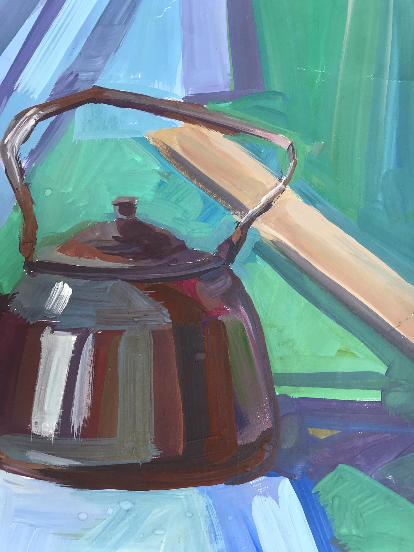 Gouache painting Steamy Still Life Unknown artist