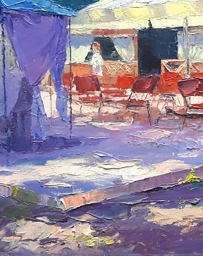 Oil painting Caravan Cafe Serdyuk Boris Petrovich