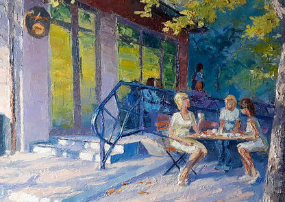 Oil painting Cafe Rafinad Serdyuk Boris Petrovich