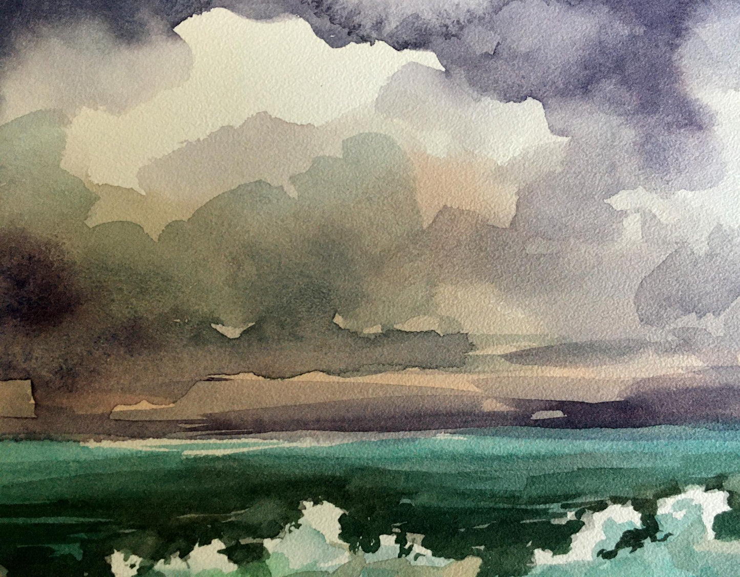 Watercolor painting Black Sea Svetlana Gramm