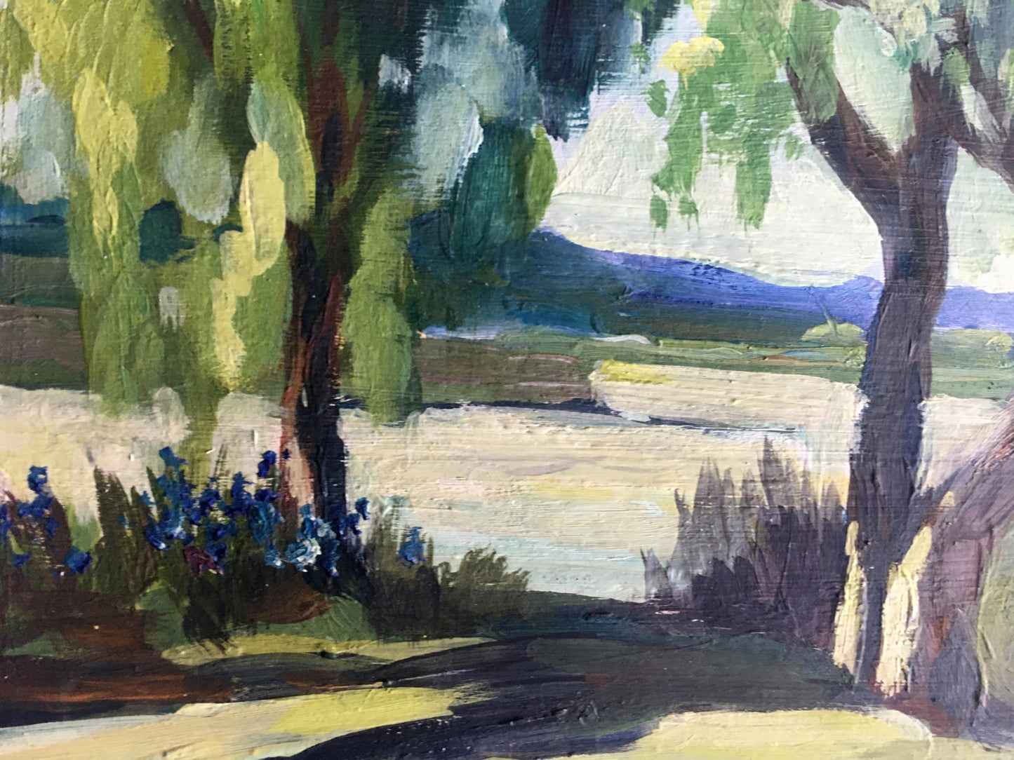 Oil painting Near the river Svetlana Gramm