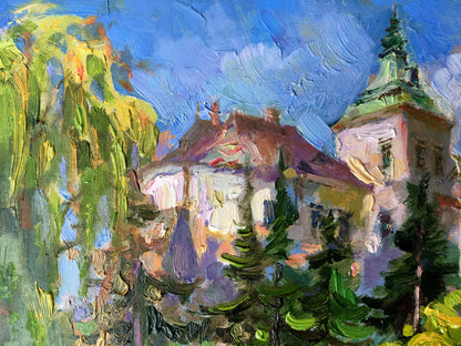 Oil painting Olesko Castle Batrakov Vladimir Grigorievich