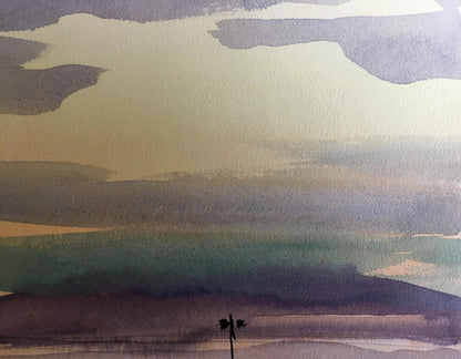 Watercolor painting Sunrise Svetlana Gramm