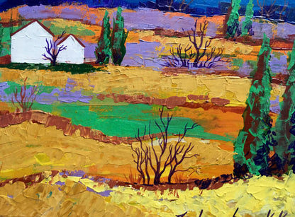 Oil painting Lonely house in the field Zadorozhnya V. V.