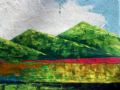 Oil painting In the summer mountains Zadorozhnya V. V.
