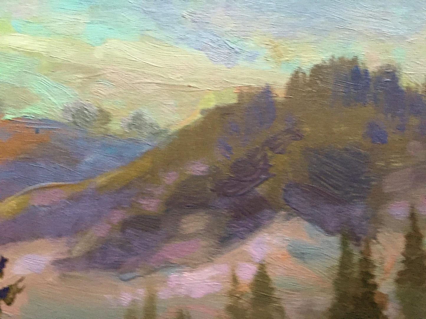 Oil painting Fog in the mountains Batrakov Vladimir Grigorievich