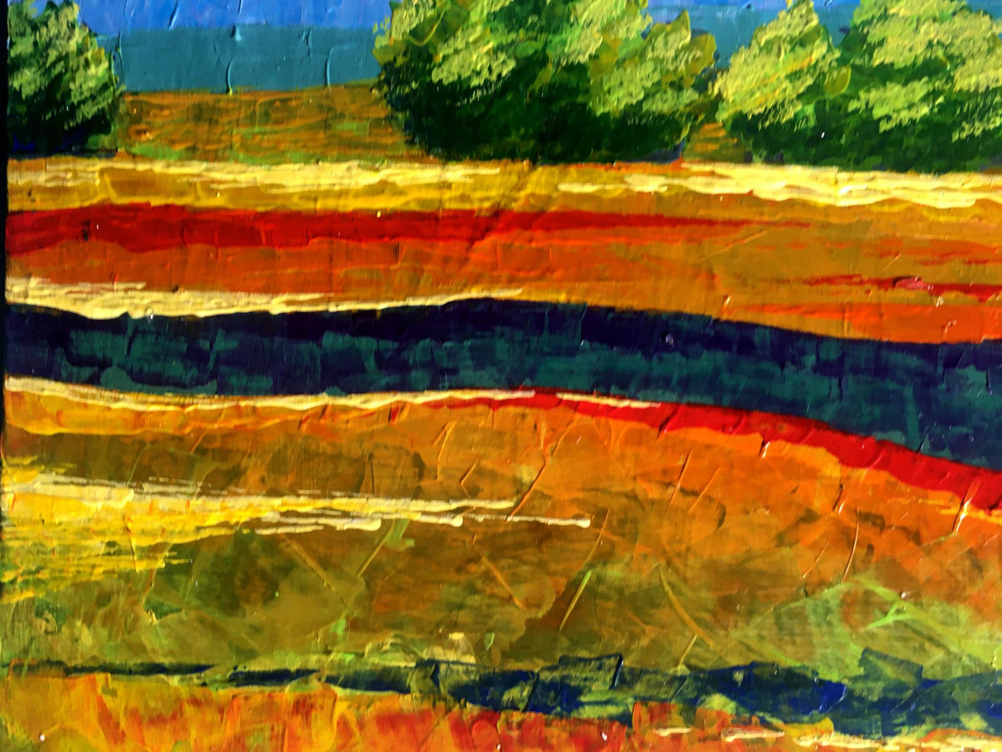 Oil painting Bushes in the field Zadorozhnya V. V.
