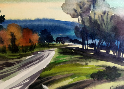 Watercolor painting Journey Svetlana Gramm