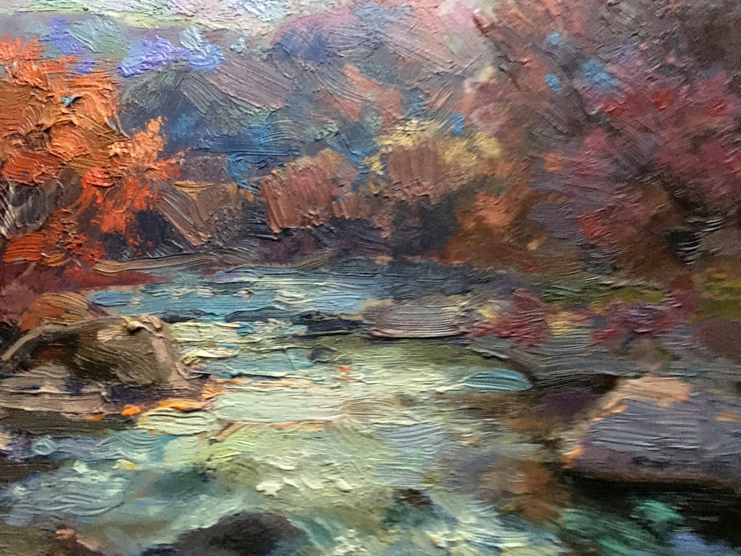 Oil painting Autumn river Batrakov Vladimir Grigorievich
