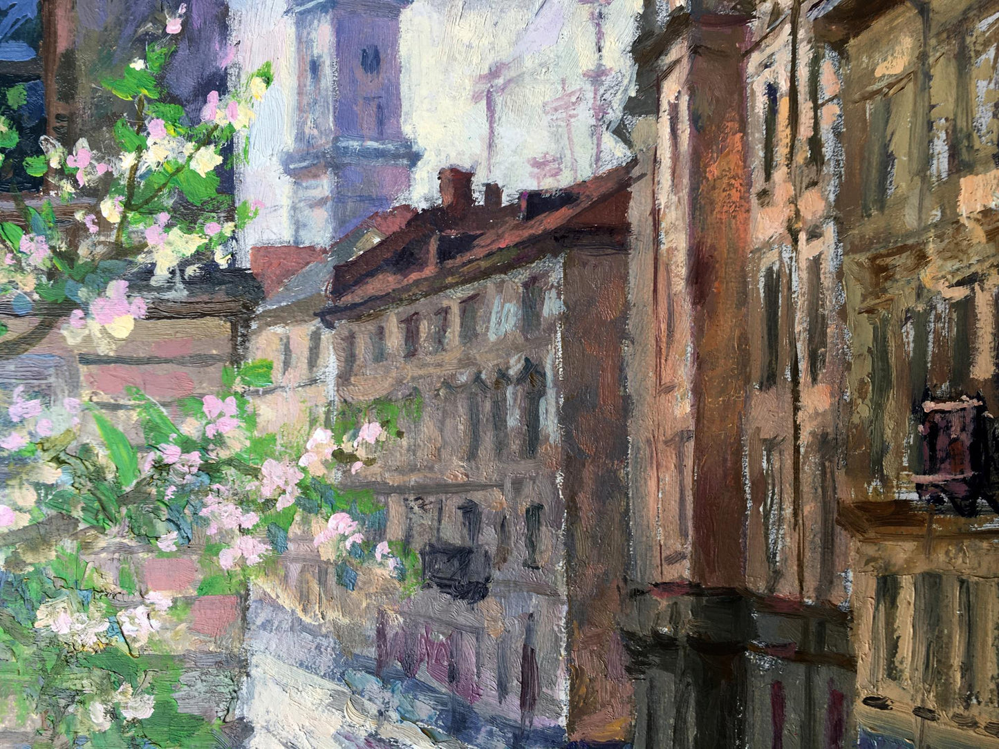 Oil painting Lviv landscape Batrakov Vladimir Grigorievich