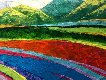 Oil painting Big mountains V. Zadorozhnya