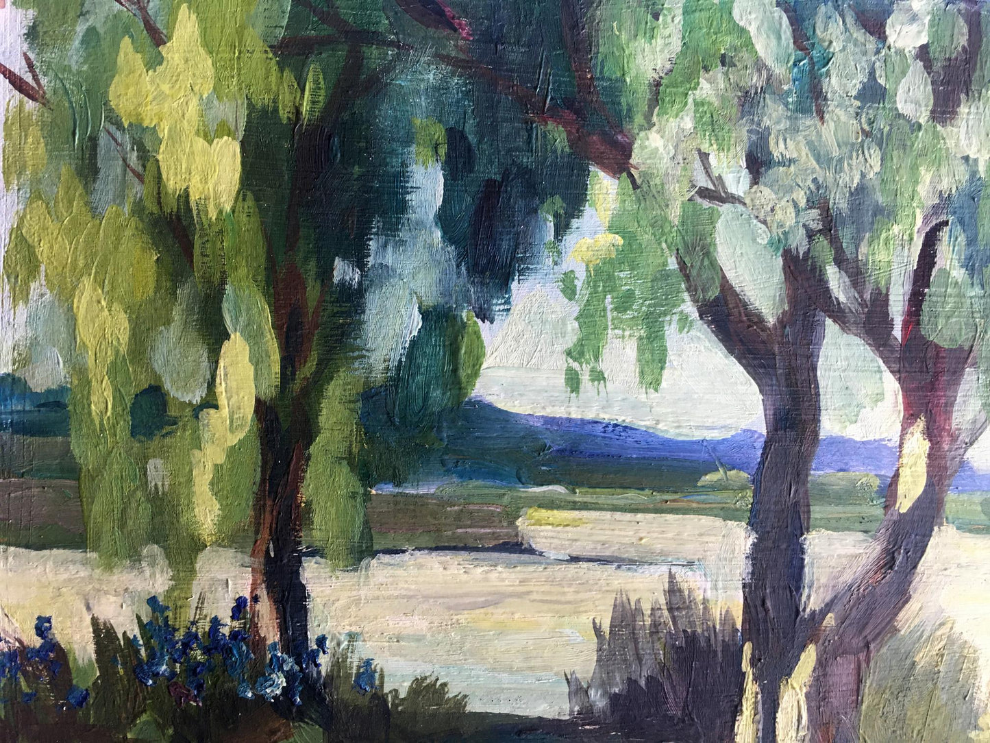 Oil painting Near the river Svetlana Gramm