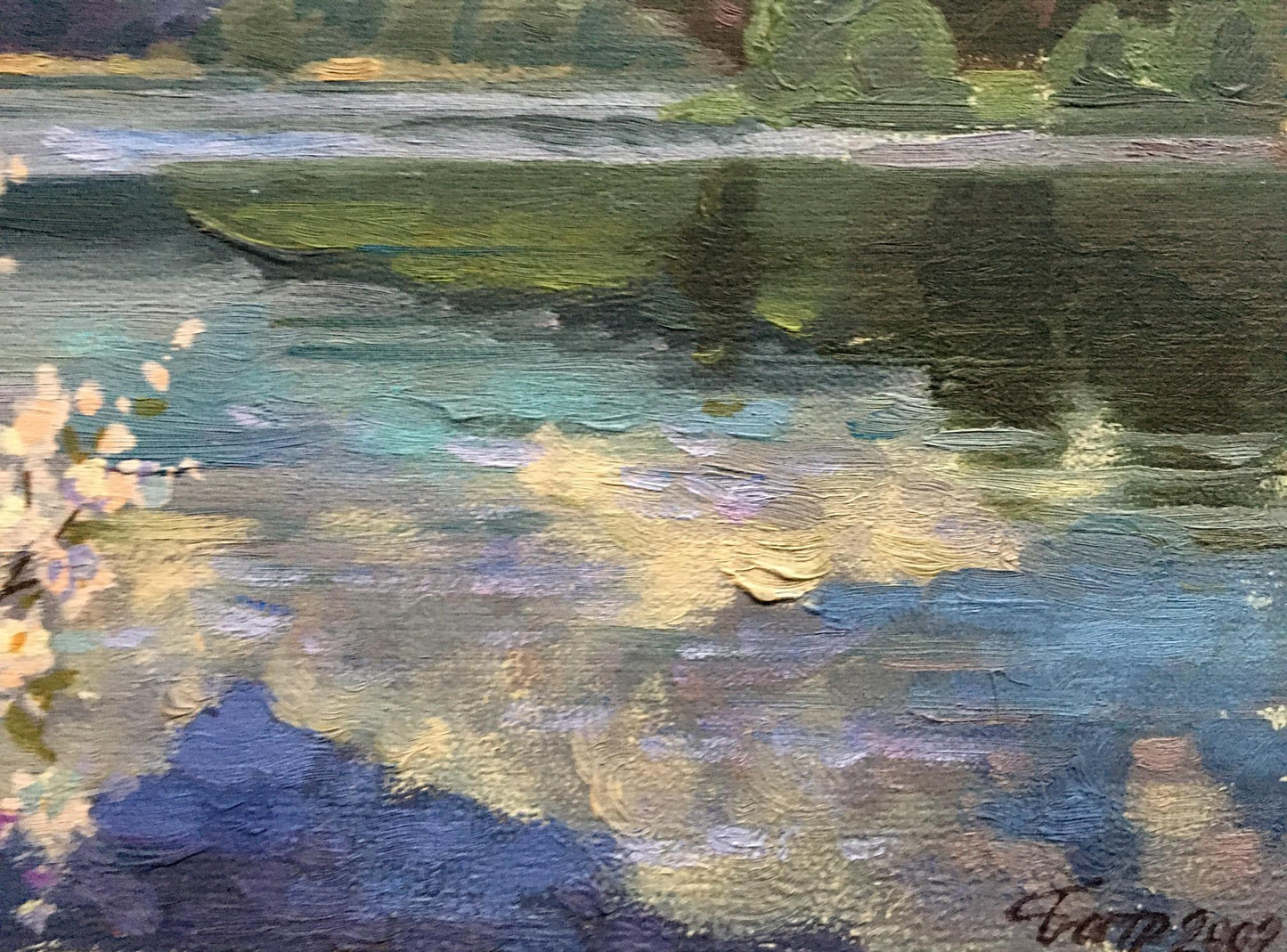 Oil painting Spring lake Batrakov Vladimir Grigorievich