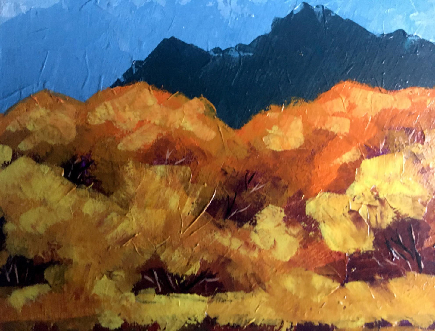 Oil painting Autumn mountains Zadorozhnya V. V.