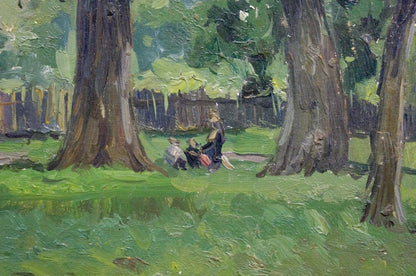 Oil painting People have a rest Chernesheva P.