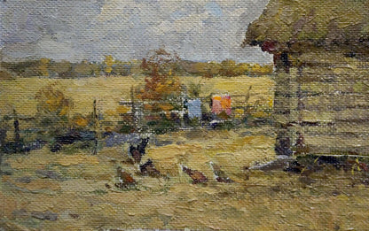 Oil painting Countryside farmstead