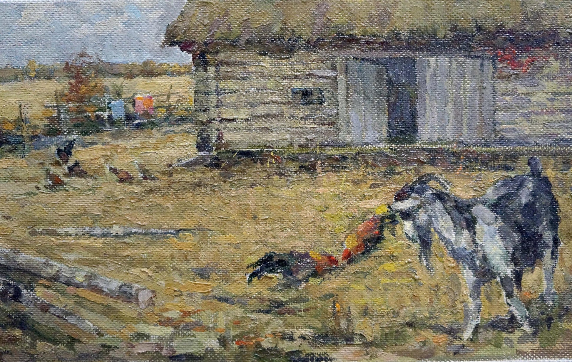 Oil painting Agricultural estate