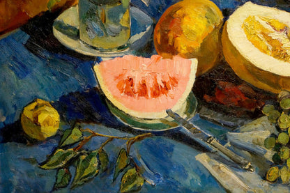 Oil painting Melon and watermelon Alexander Kerzhner