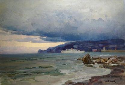 Oil painting Storm Strelov Arkady Efimovich