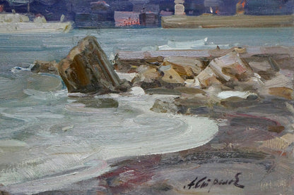 Oil painting Storm Strelov Arkady Efimovich