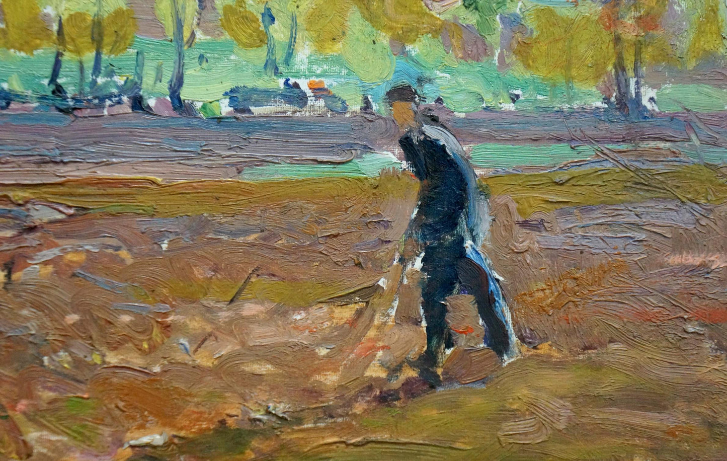 Cleaning on the Field, an oil painting by Viktor Ivanovich Sakhnenko