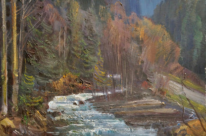 Oil painting Spring in the Carpathians Shutev Ivan Mikhailovich
