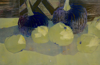 Abstract painting Apples and pumpkins Albina Yaloz