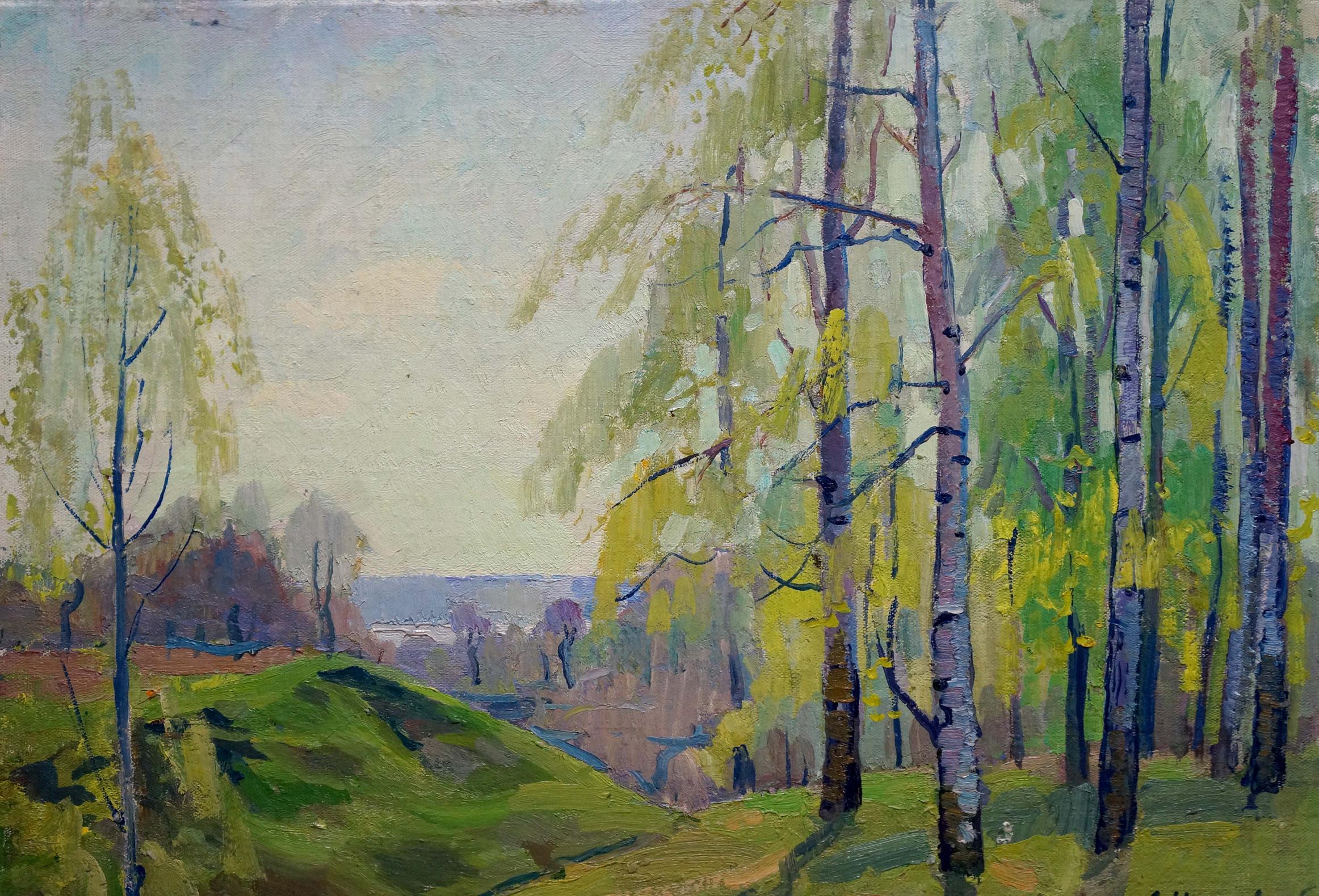 Oil painting Birch thicket Shepetovsky Vitaly Yakovlevich