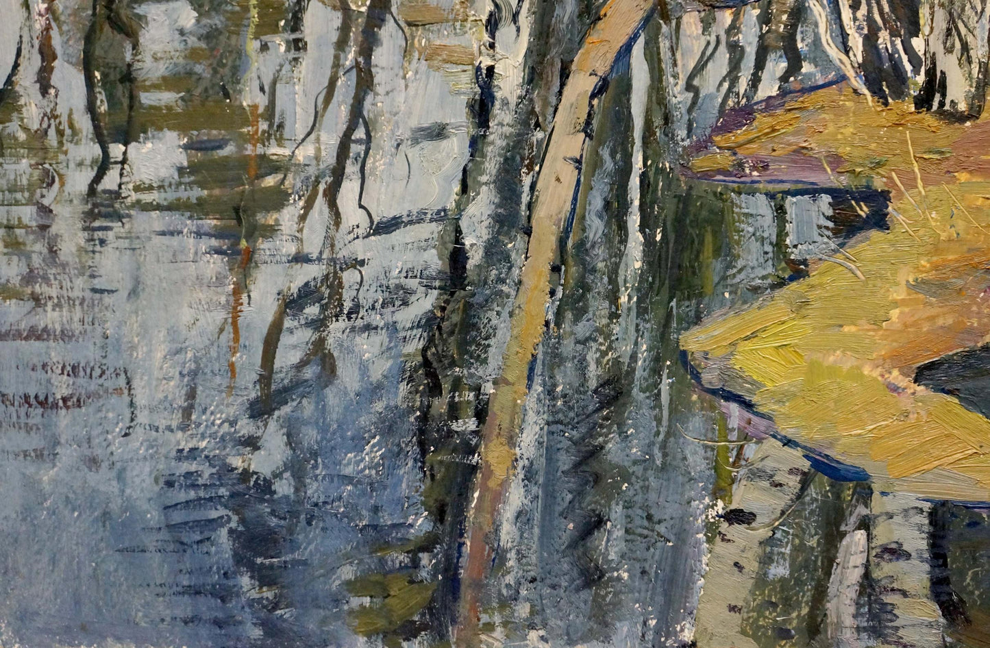 Oil painting Birches by the water Shepetovsky Vitaly Yakovlevich