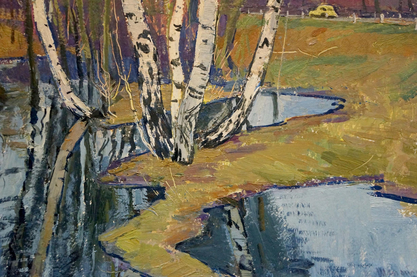 Oil painting Birches by the water Shepetovsky Vitaly Yakovlevich