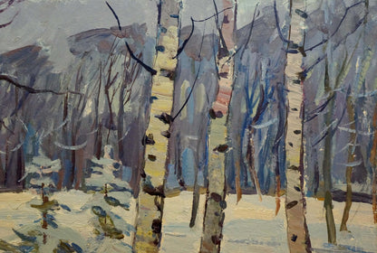 Oil painting Winter landscape Shepetovsky Vitaly Yakovlevich