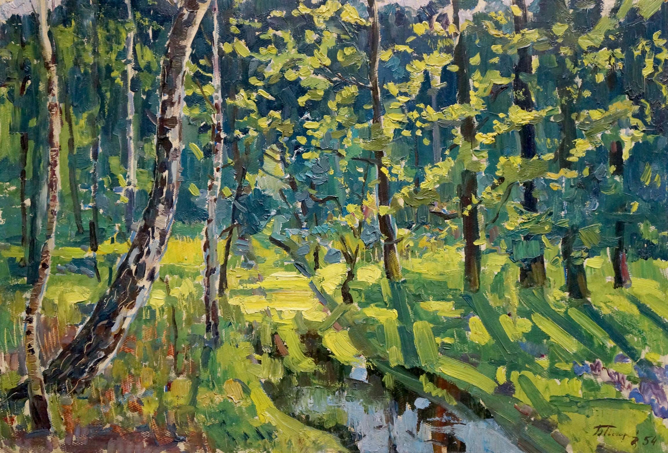 Oil painting Forest landscape Pavlyuchenko Vladimir