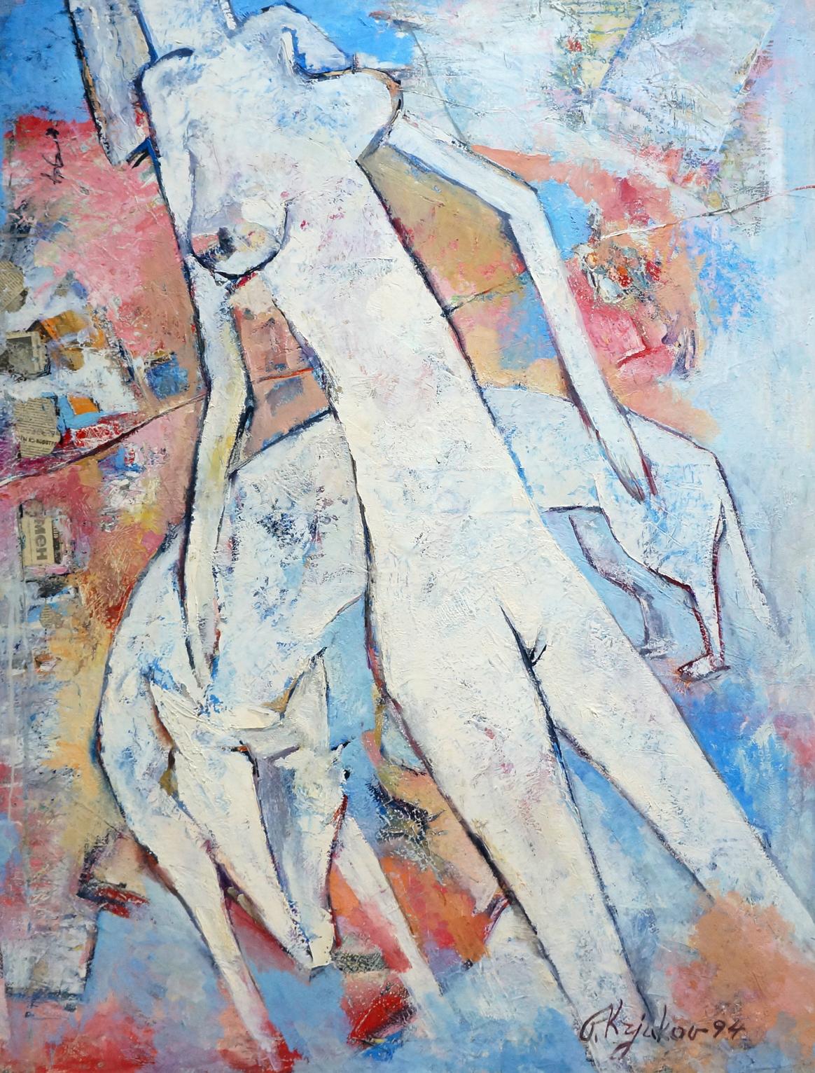 Abstract oil painting Tenderness Kryukov Vasily Ivanovich