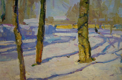 Oil painting Winter park Nagulyak Petr Ivanovich