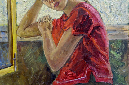 Oil painting Portrait of a girl Eremin Boris Alexandrovich