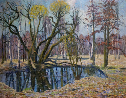 Oil painting Landscape in the forest Gabda Vasily Georgievich