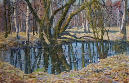 Oil painting Landscape in the forest Gabda Vasily Georgievich