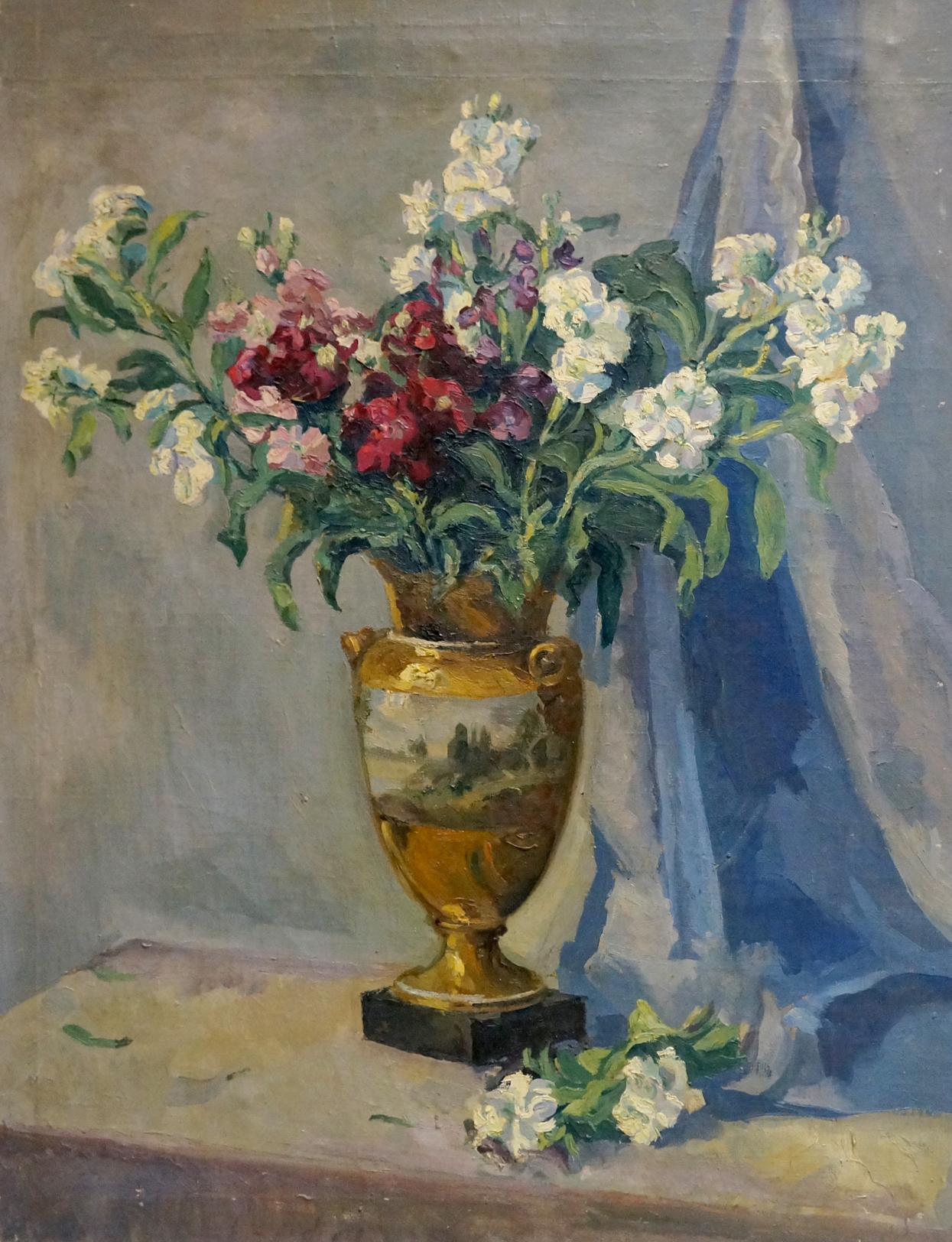 Oil painting Bouquet Presented in a Vase Maria Glushchenko